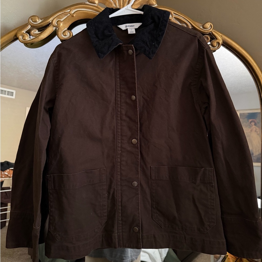 Old Navy Canvas Barn Jacket with Corduroy Collar